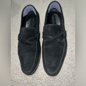 AS-IS SALE. Dior Black Suede Slip On Shoes.Sz: 9/US, 42/IT. Made in Italy